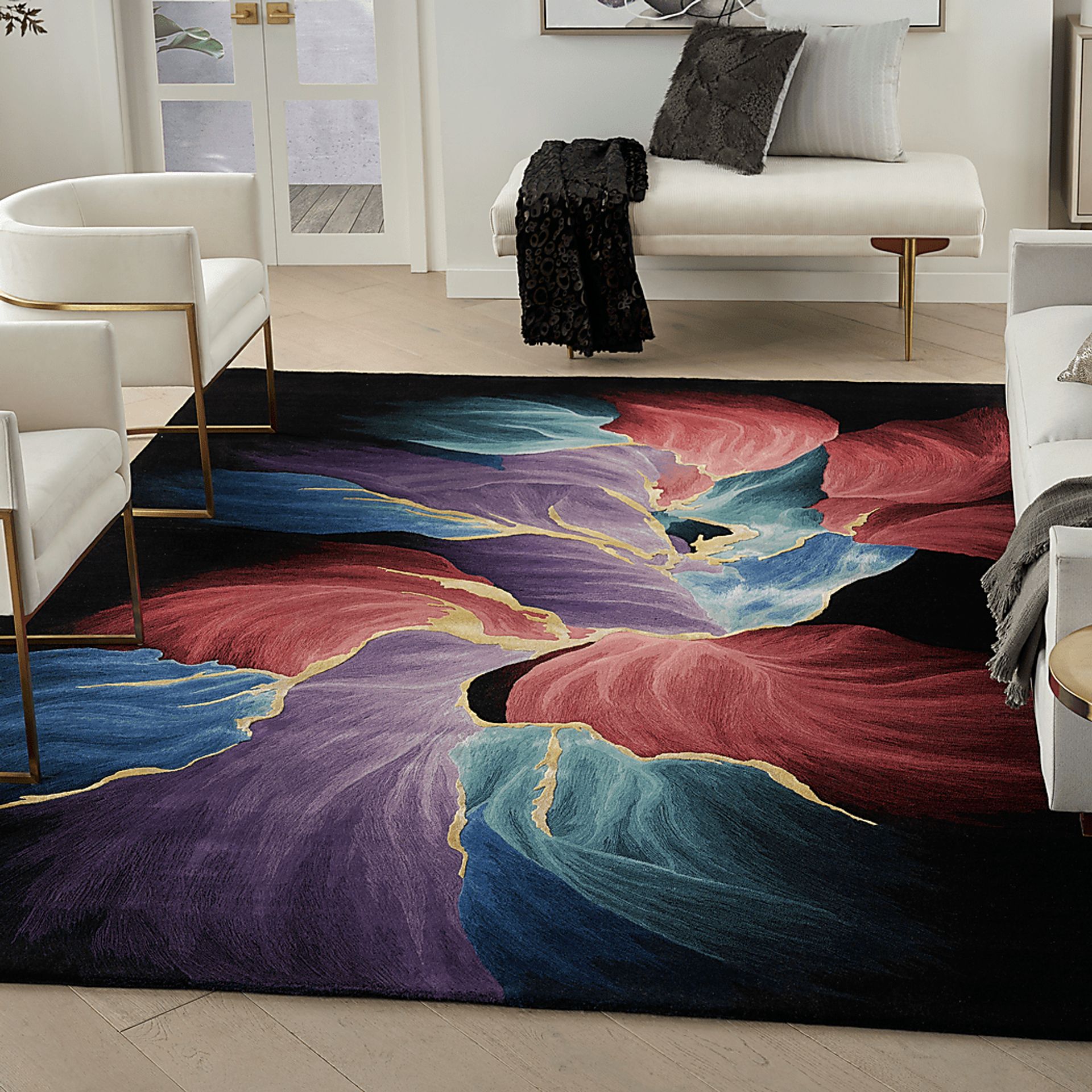 Nebula Black 3'9 x 5'9 Rug - Image 2