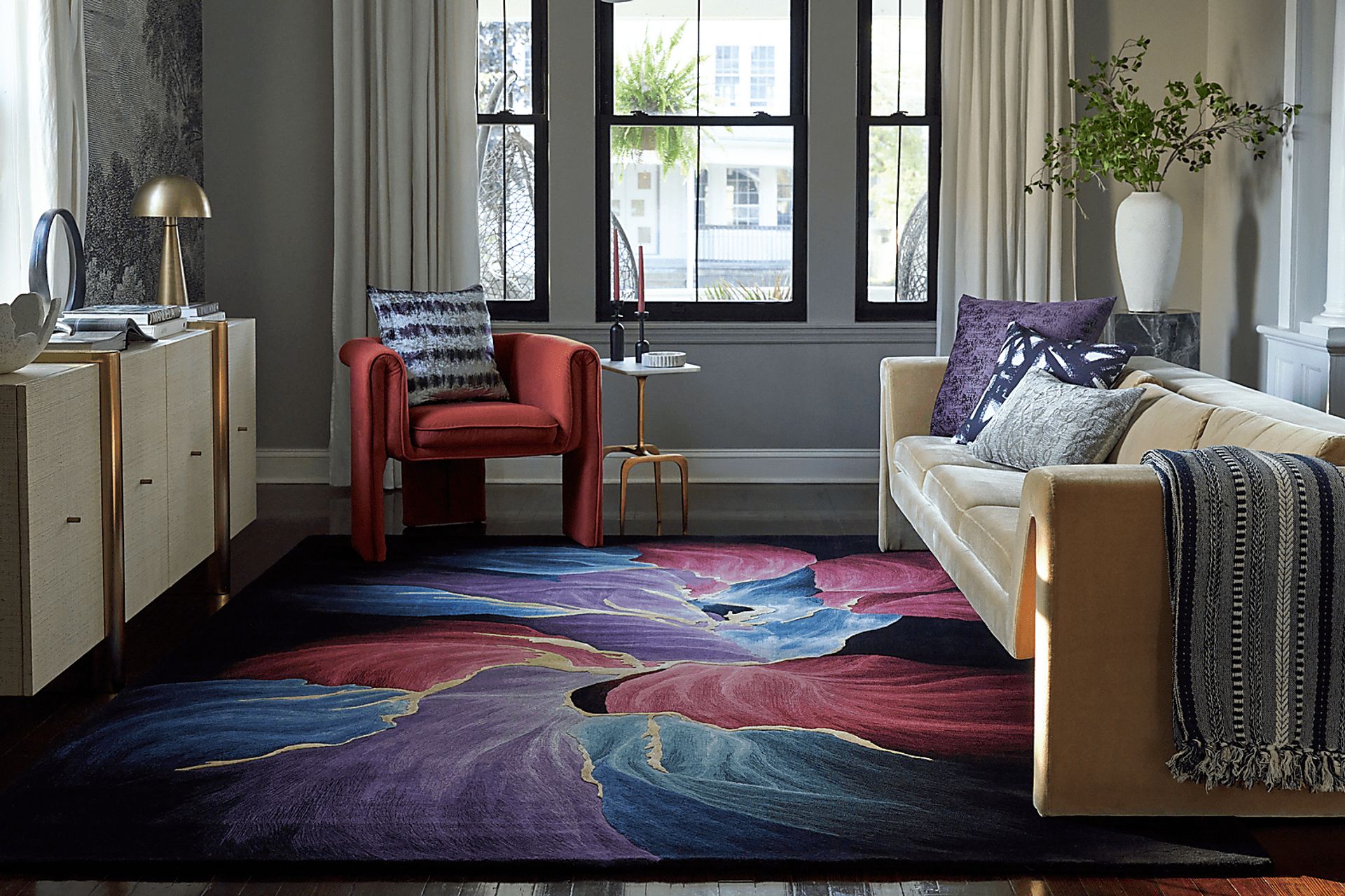 Nebula Black 5'6 x 7'5 Rug - Image 6