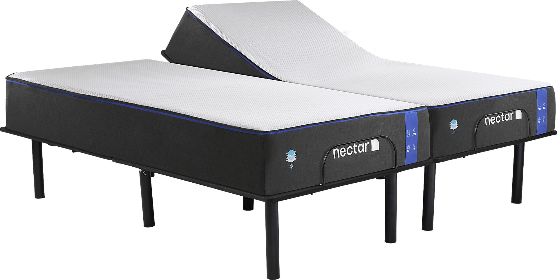 Nectar Classic 4.0 Split King Mattress with Head Up Only Base - Image 1