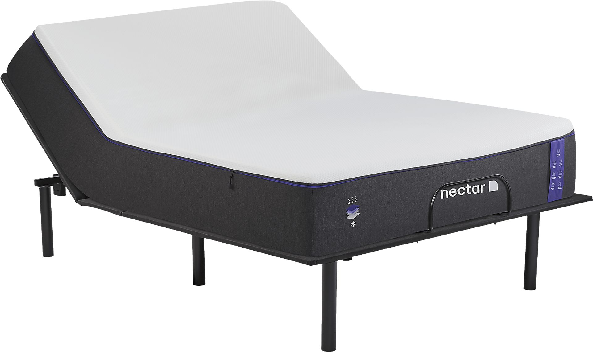 Nectar Premier Queen Mattress with Head Up Only Base - Image 1