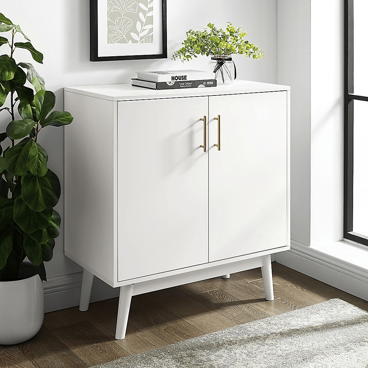 Nedwald White Accent Cabinet