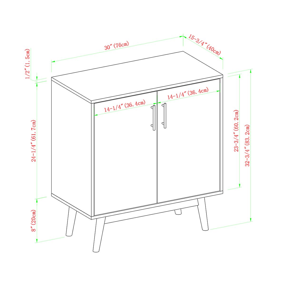 Nedwald White Accent Cabinet