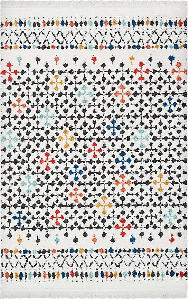Kids Neela White 3'11 x 5'11 Rug - Thumbnail - Image 1