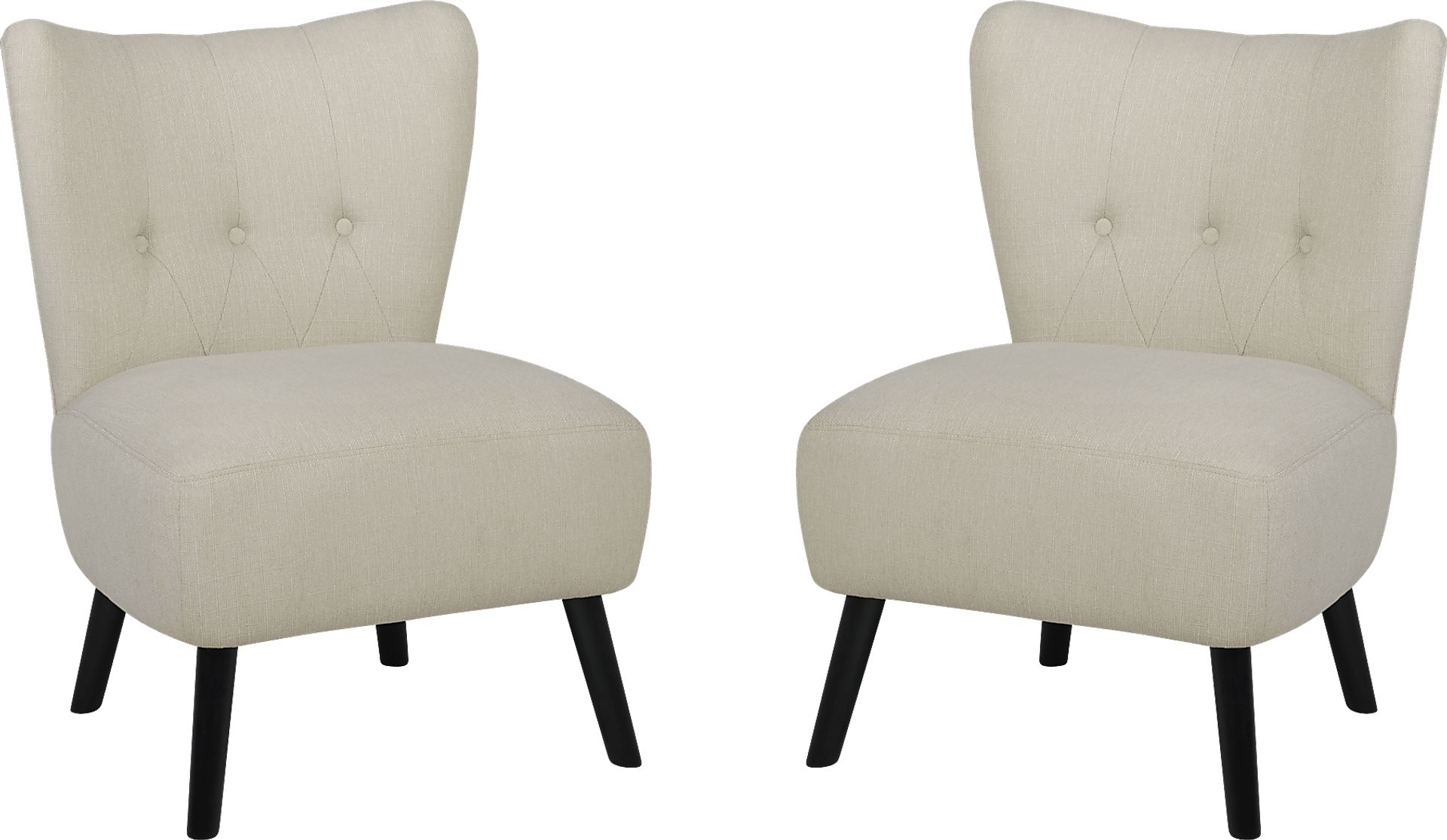 Neeva Beige Accent Chair - Set of 2 - Image 1
