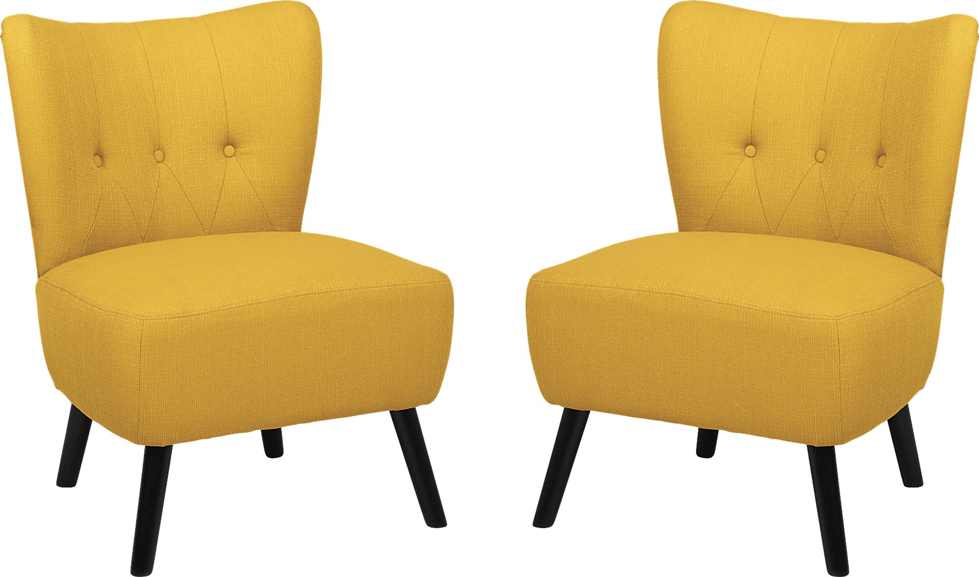Neeva Yellow Accent Chair - Set of 2 - Image 1