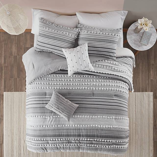 Neha Gray 5 Pc King Comforter Set - Thumbnail - Image 3