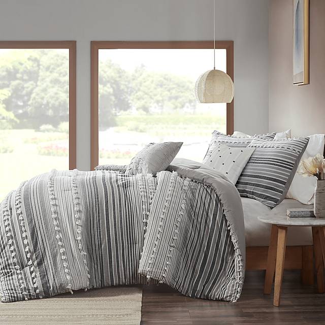 Neha Gray 5 Pc King Comforter Set - Thumbnail - Image 4