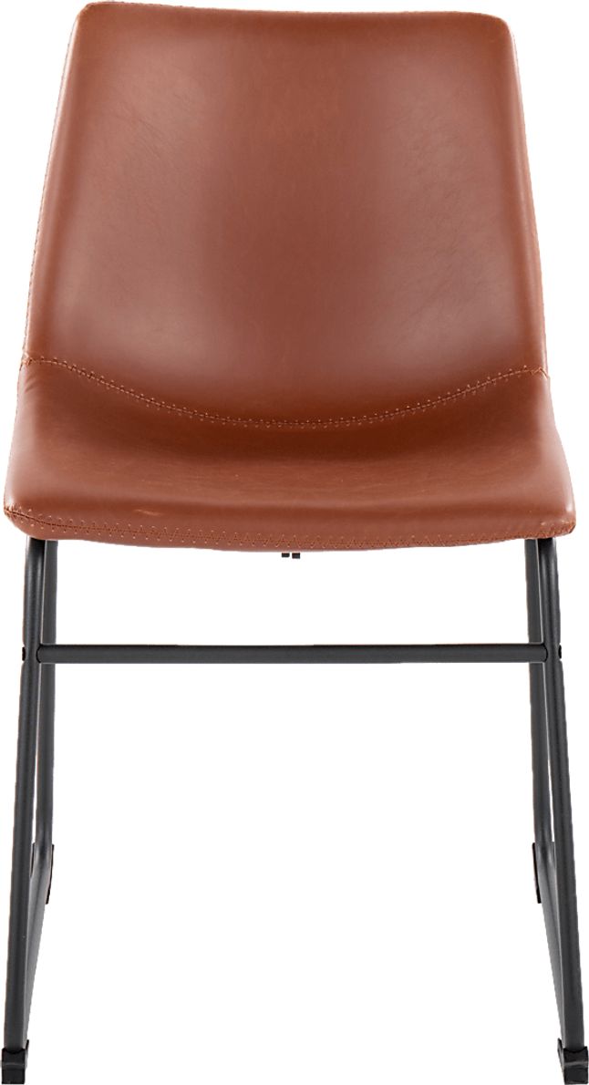 Nehru Cognac Dining Chair, Set of 2