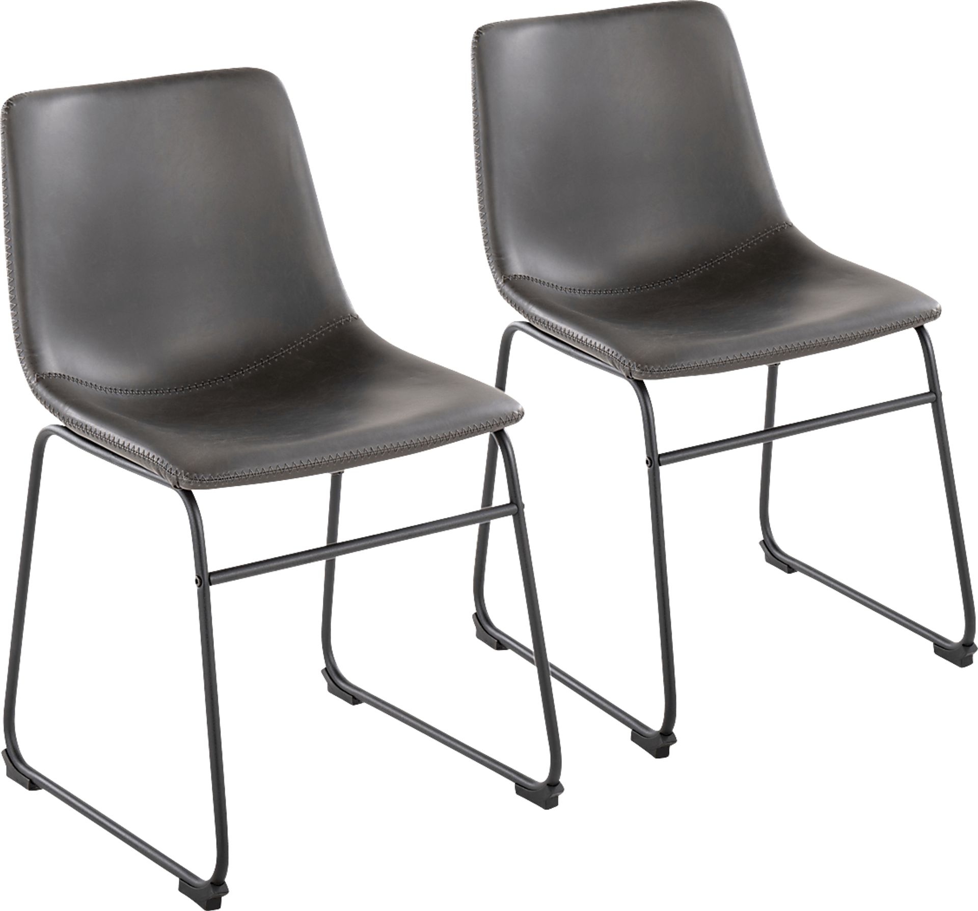 Nehru Gray Dining Chair, Set of 2 - Image 1