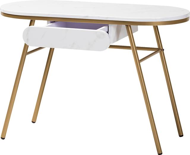 Neibur White Sofa Table - Thumbnail - Image 2