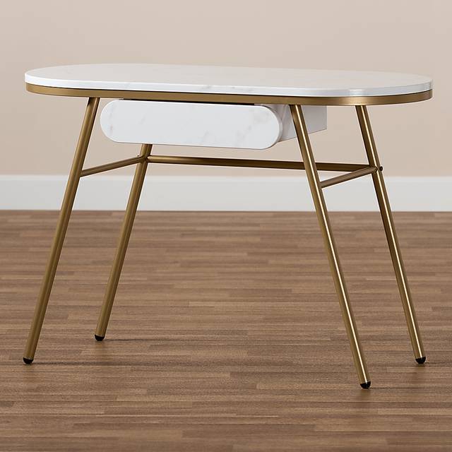 Neibur White Sofa Table - Thumbnail - Image 8