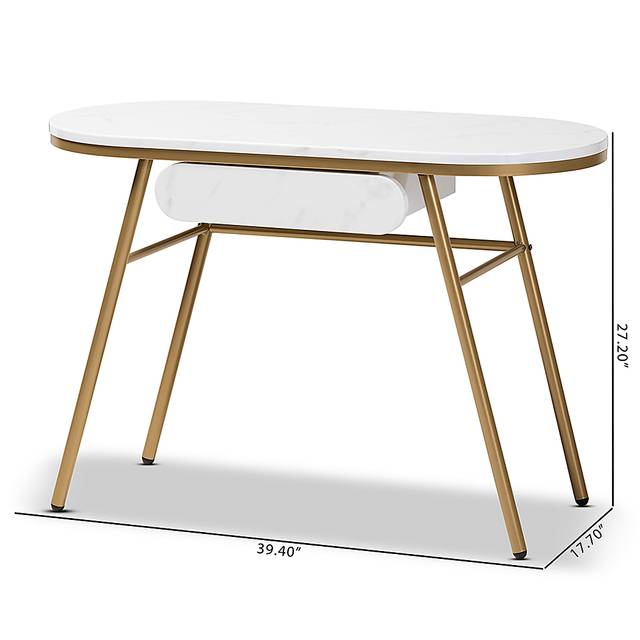 Neibur White Sofa Table - Thumbnail - Image 9