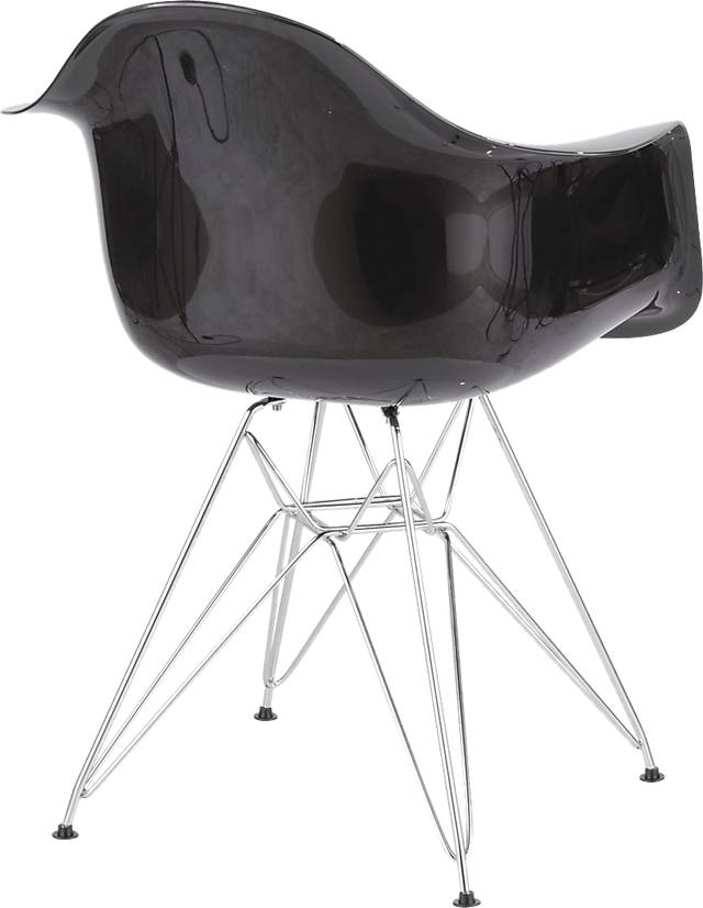 Nelamere Black Chrome Accent Chair - Thumbnail - Image 2
