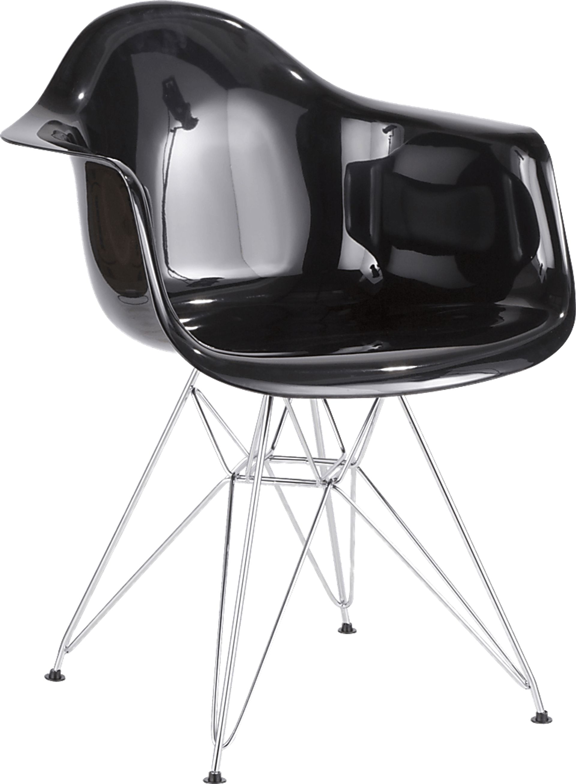 Nelamere Black Chrome Accent Chair - Image 1