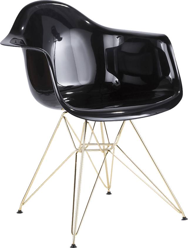 Nelamere Black Gold Accent Chair - Thumbnail - Image 1