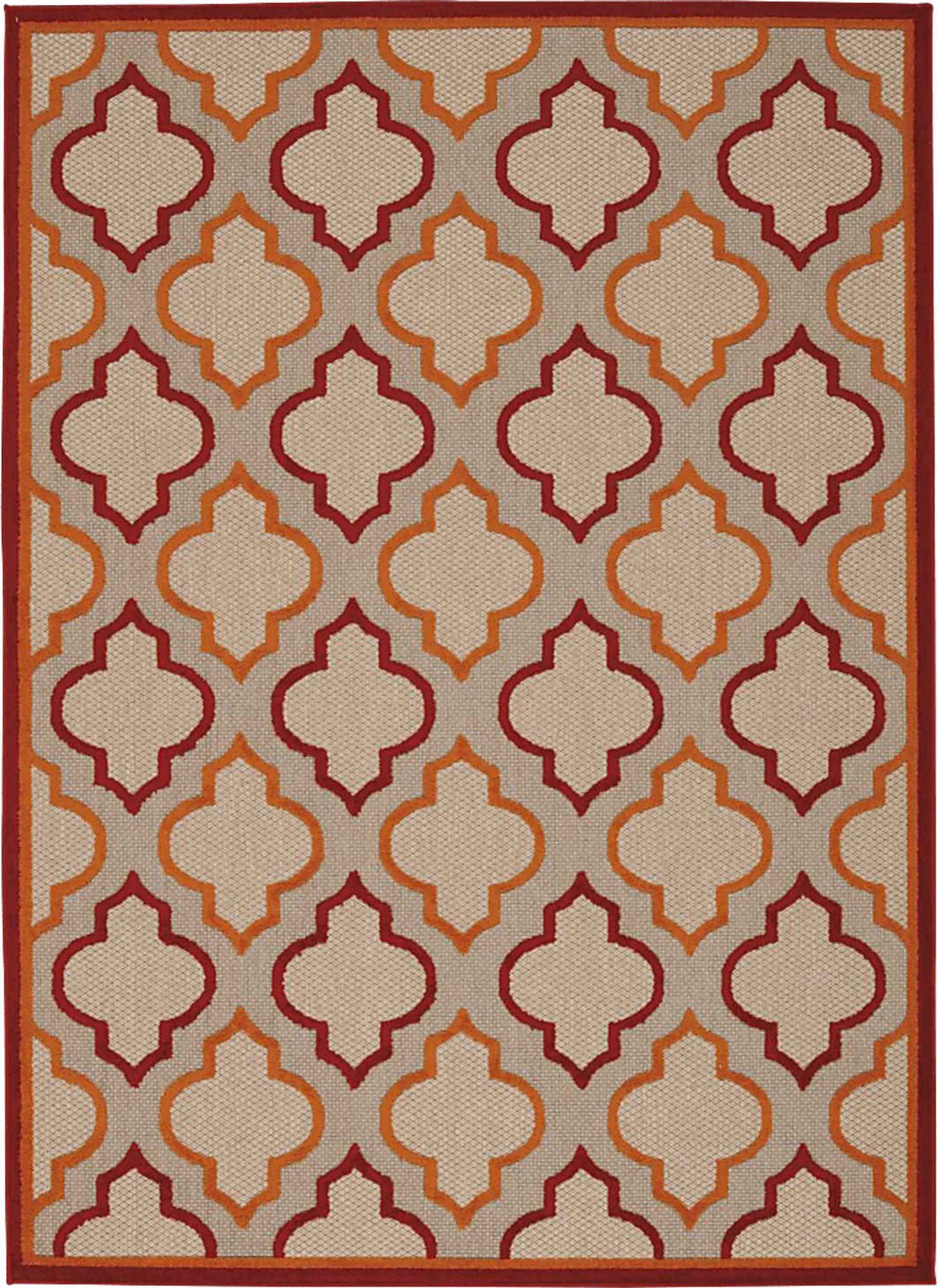 Nelinda Red 8' x 11' Indoor/Outdoor Rug - Image 1