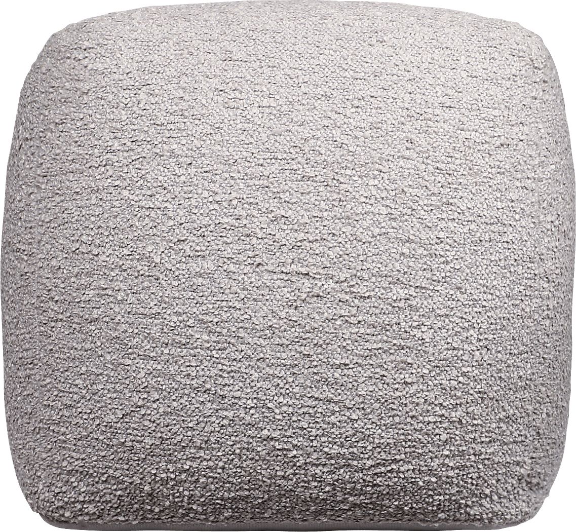Nelior Gray Pouf