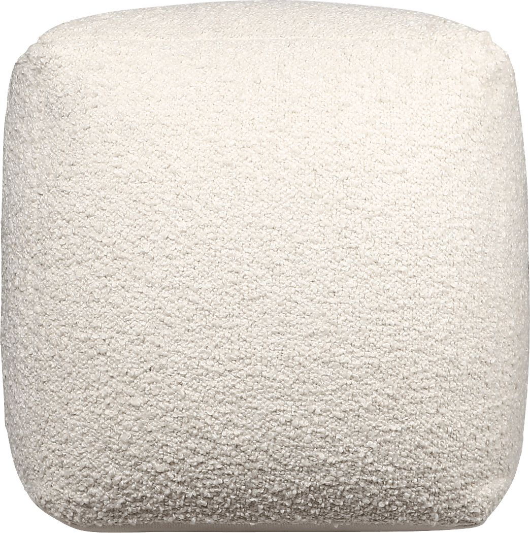 Nelior Ivory Pouf