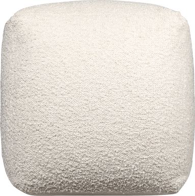Nelior Ivory Pouf