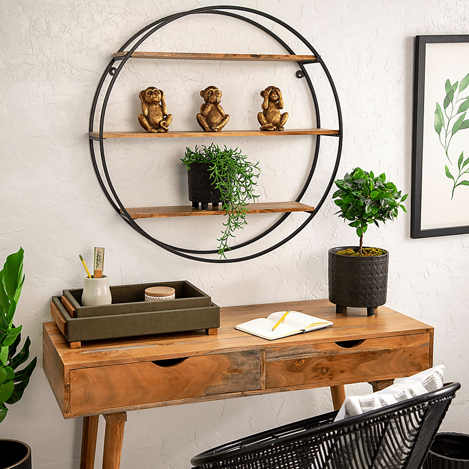 Nellda Black Planter, Set of 2 - Image 2