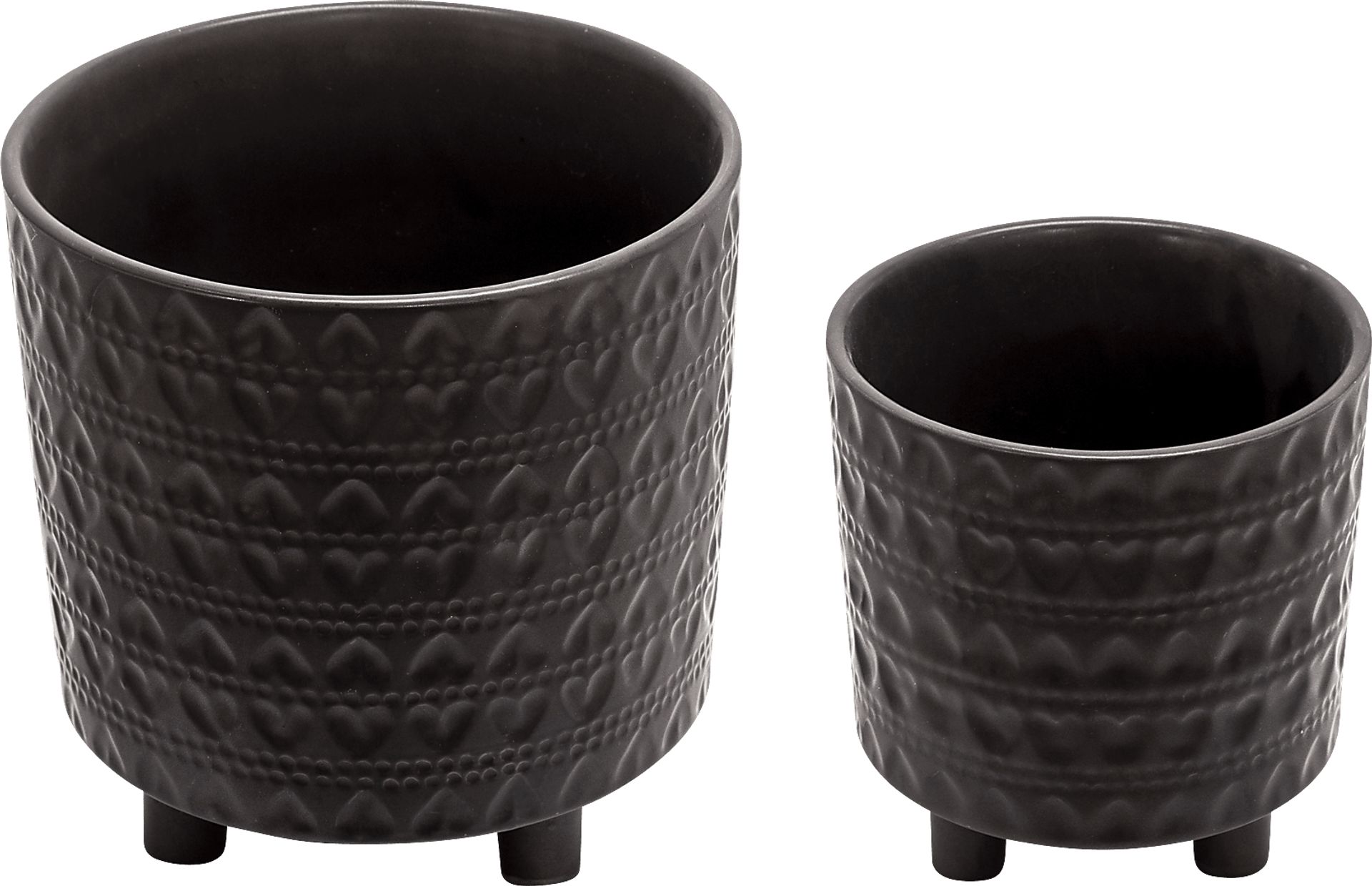 Nellda Black Planter, Set of 2 - Image 1