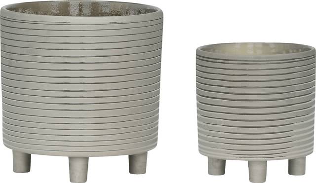 Nellda Silver Planter, Set of 2 - Thumbnail - Image 1