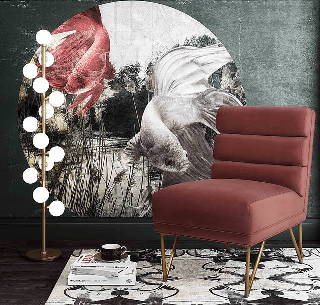Nellie Elle Salmon Accent Chair - Thumbnail - Image 6
