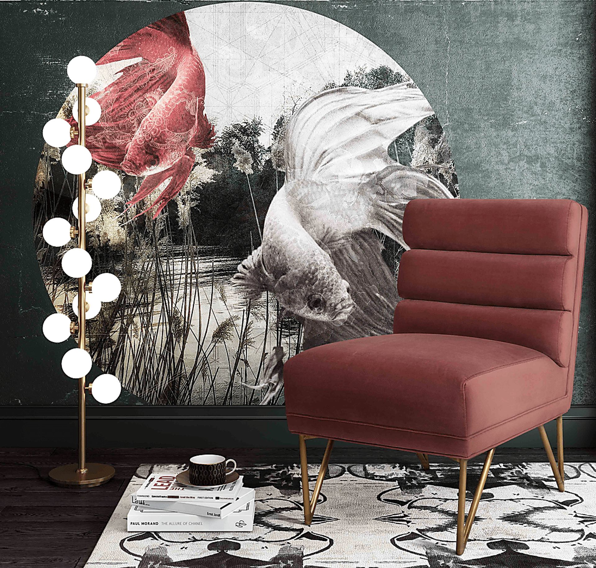 Nellie Elle Salmon Accent Chair - Image 6