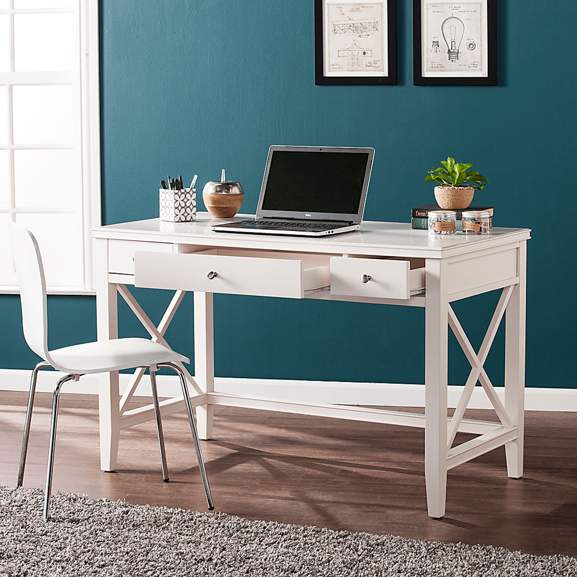 Nellview White Desk - Image 5