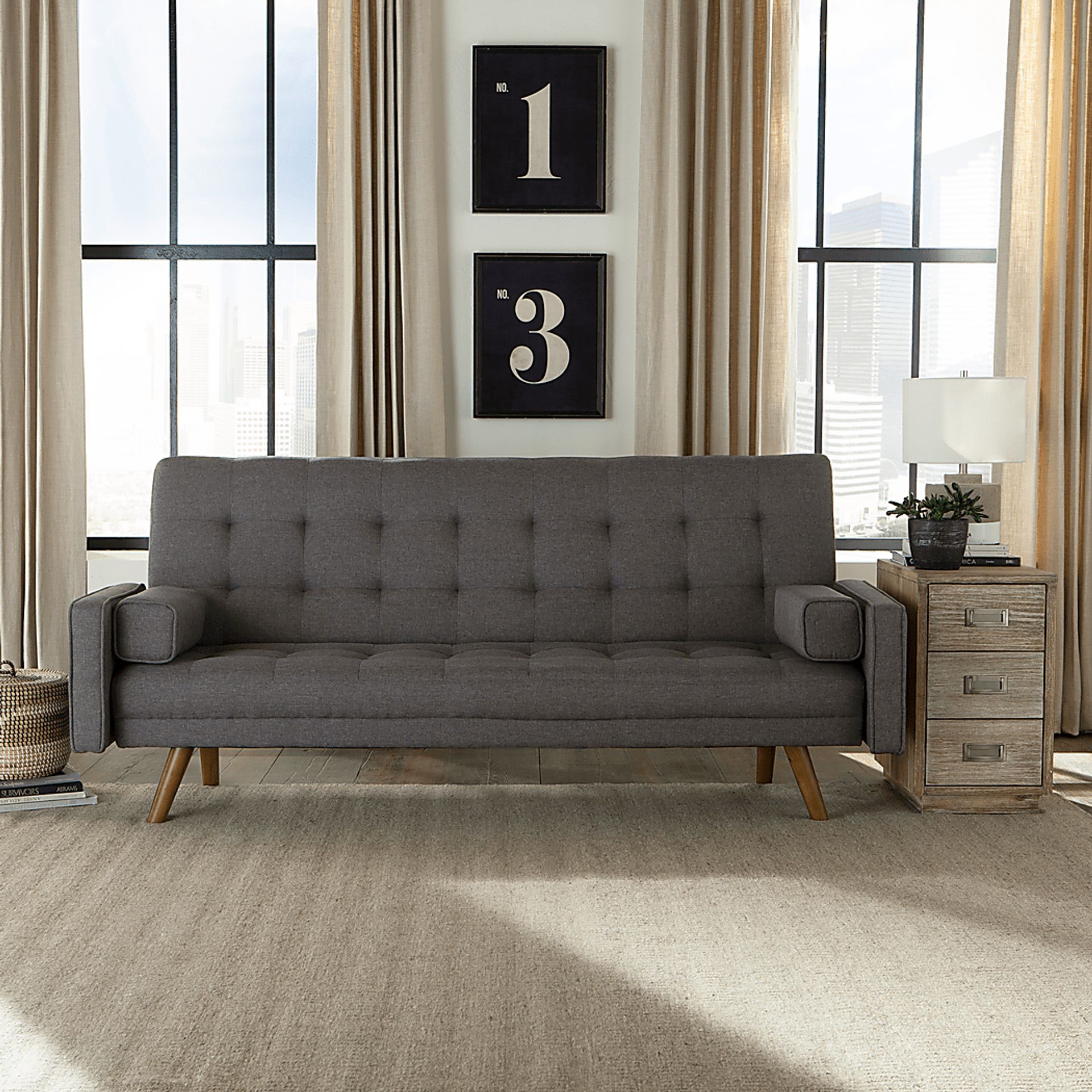 Nelorna Light Gray Sleeper Sofa - Image 2