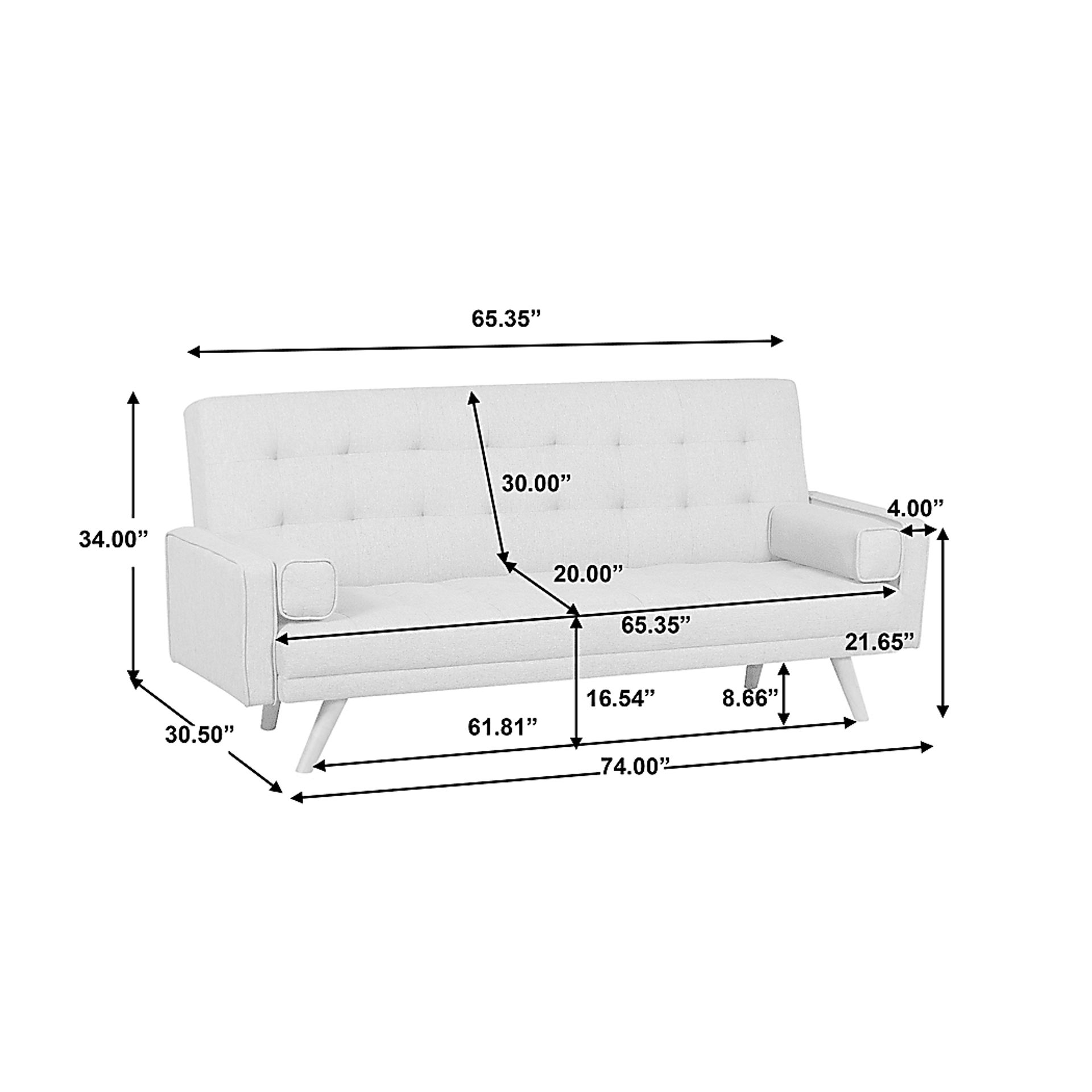 Nelorna Light Gray Sleeper Sofa - Image 7