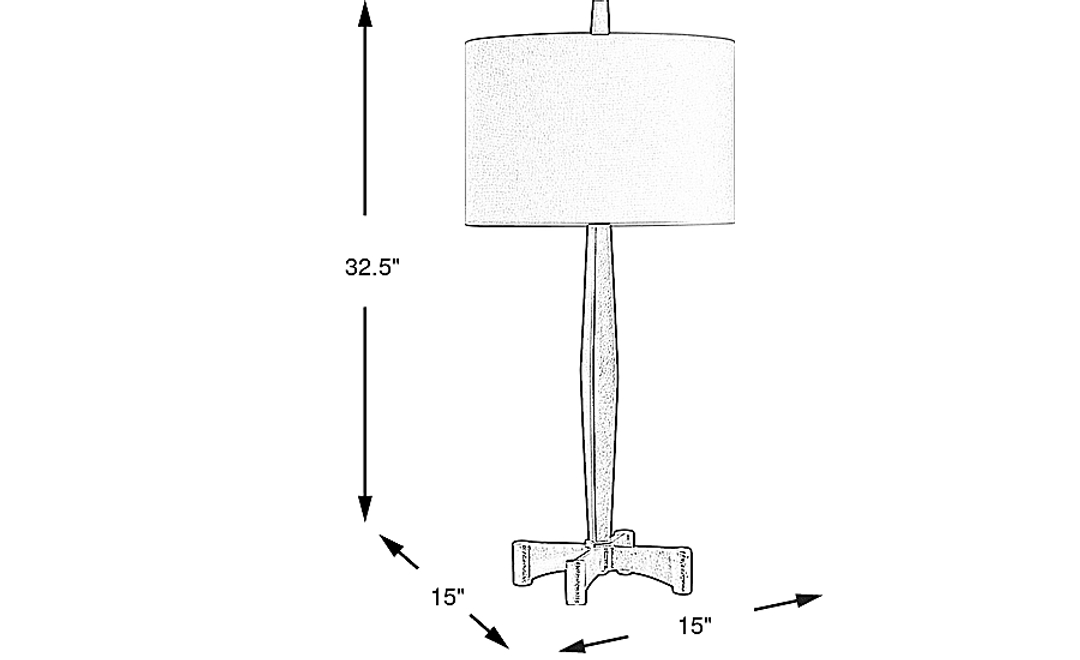 Nelrose Post Black Table Lamp