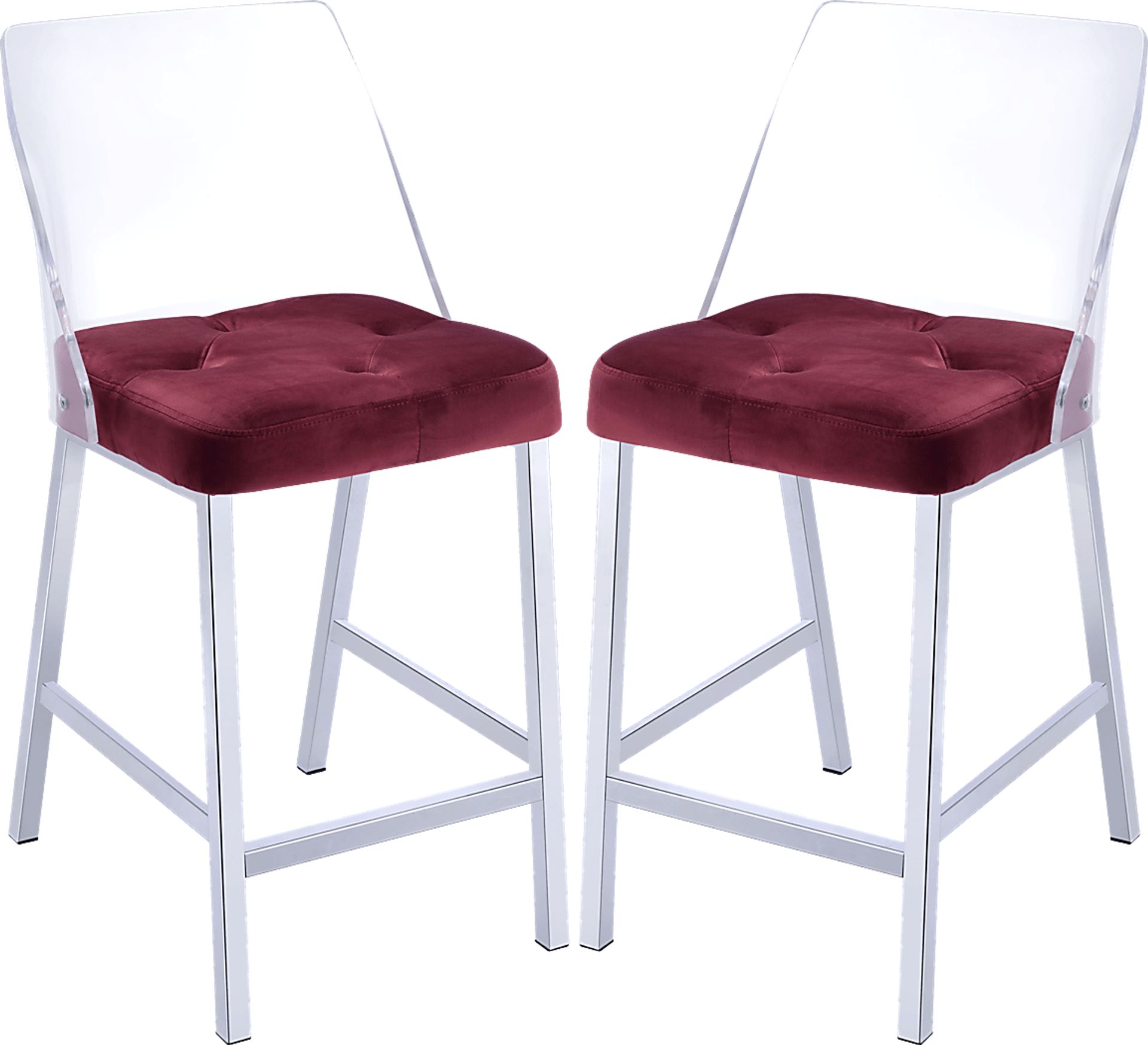 Nelton Burgundy Counter Height Stool (Set of 2) - Image 1