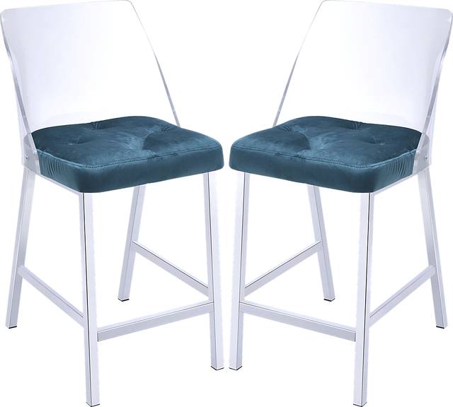 Nelton Teal Counter Height Stool (Set of 2) - Thumbnail - Image 1