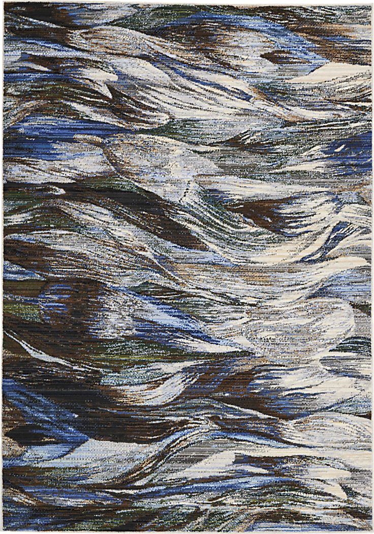 Nelwin Blue 4' x 6' Rug