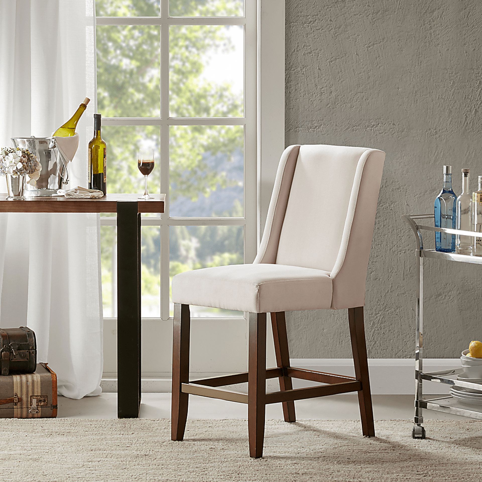 Nemard Cream Counter Height Stool - Image 5