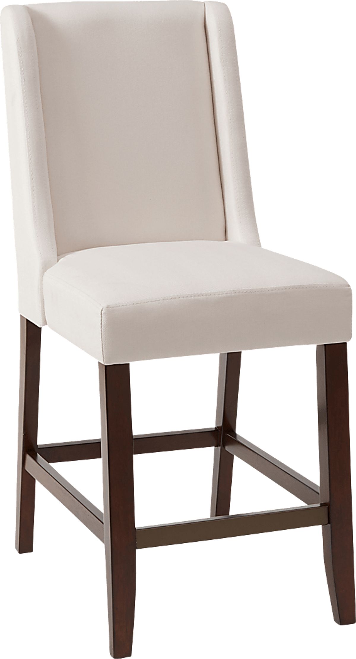 Nemard Espresso Dark Wood Cream Beige Counter Height Stool | Rooms to Go