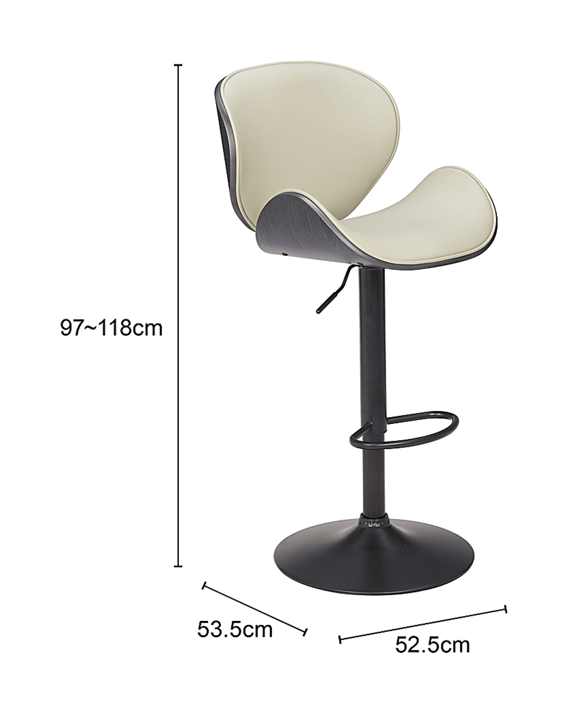 Nemesia Gray Barstool - Image 3