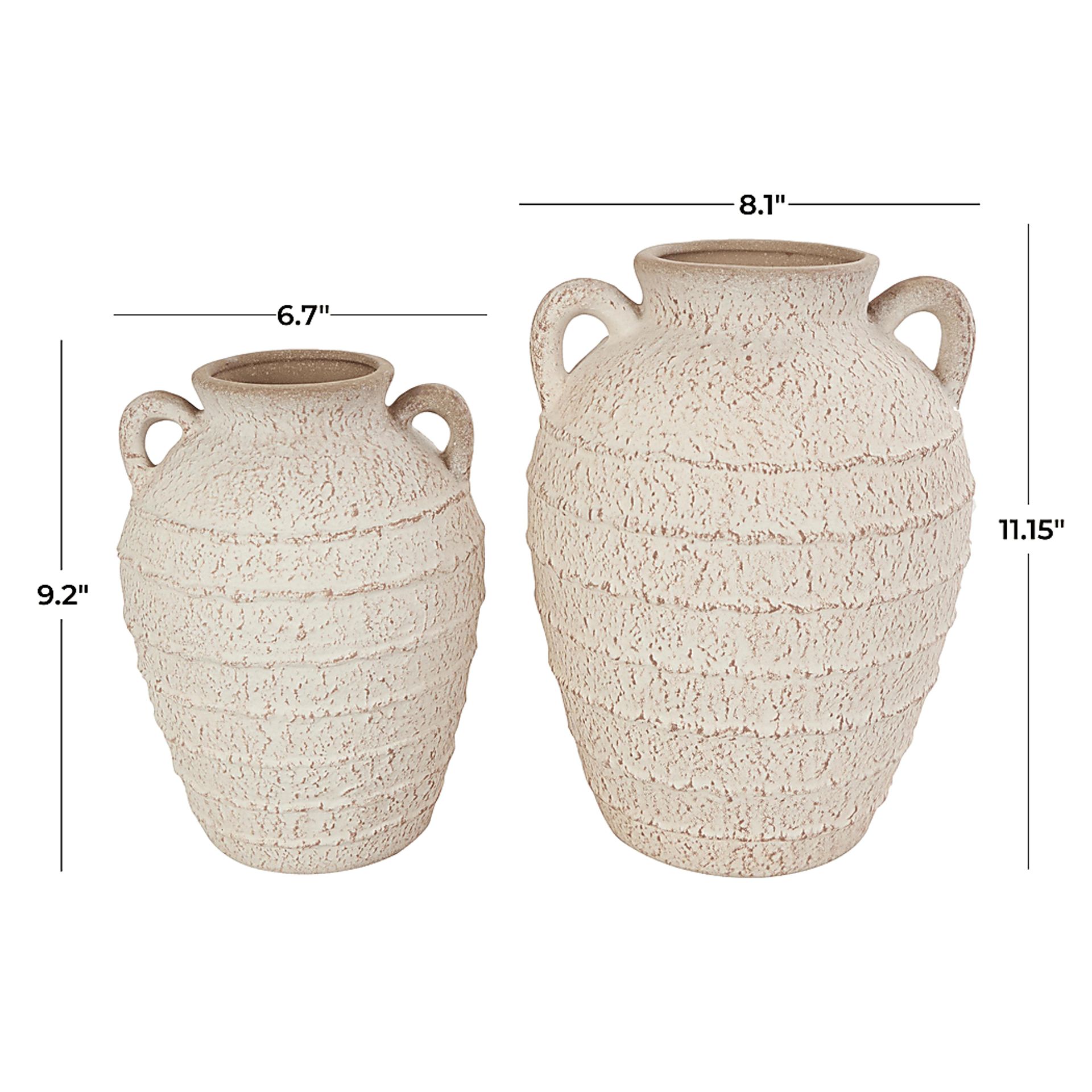 Nenori Cream Vase, Set of 2 - Image 8