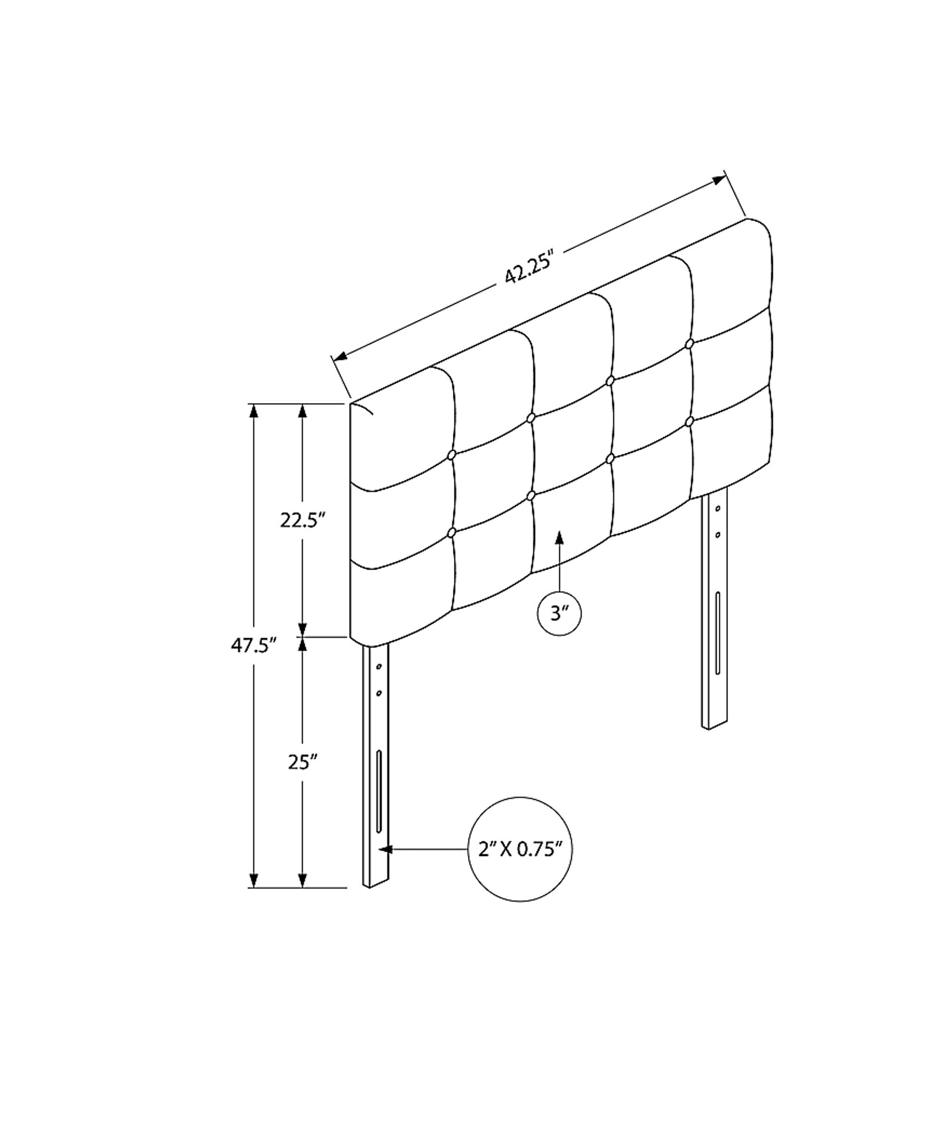 Nepton Gray Twin Headboard - Image 4