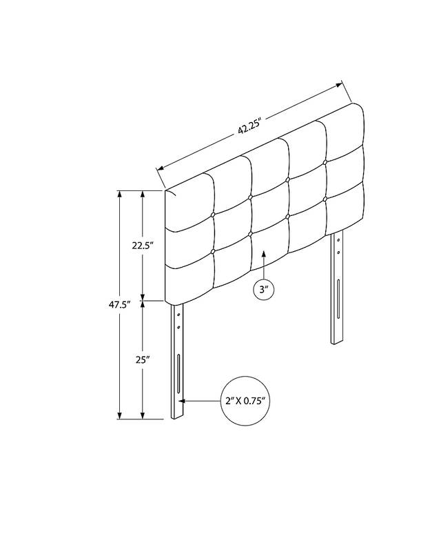 Nepton White Twin Headboard - Thumbnail - Image 4