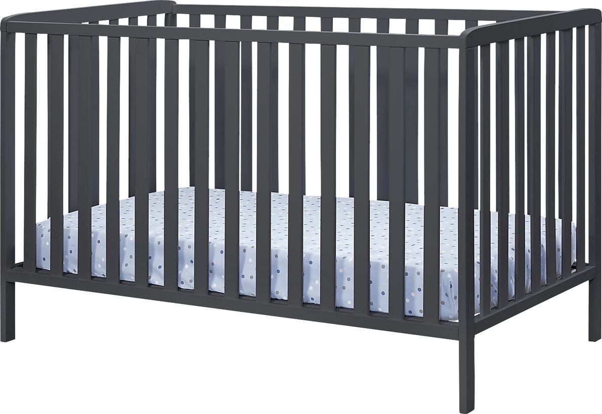 Dark store gray crib