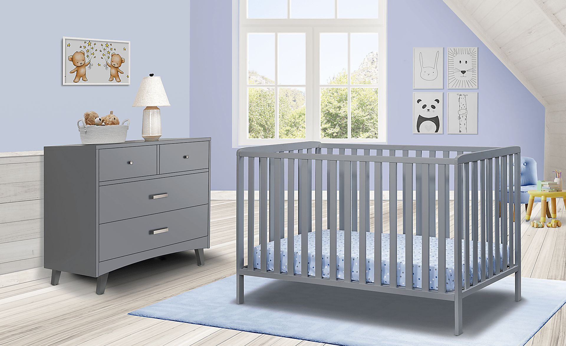 Nerio Gray Crib - Image 2
