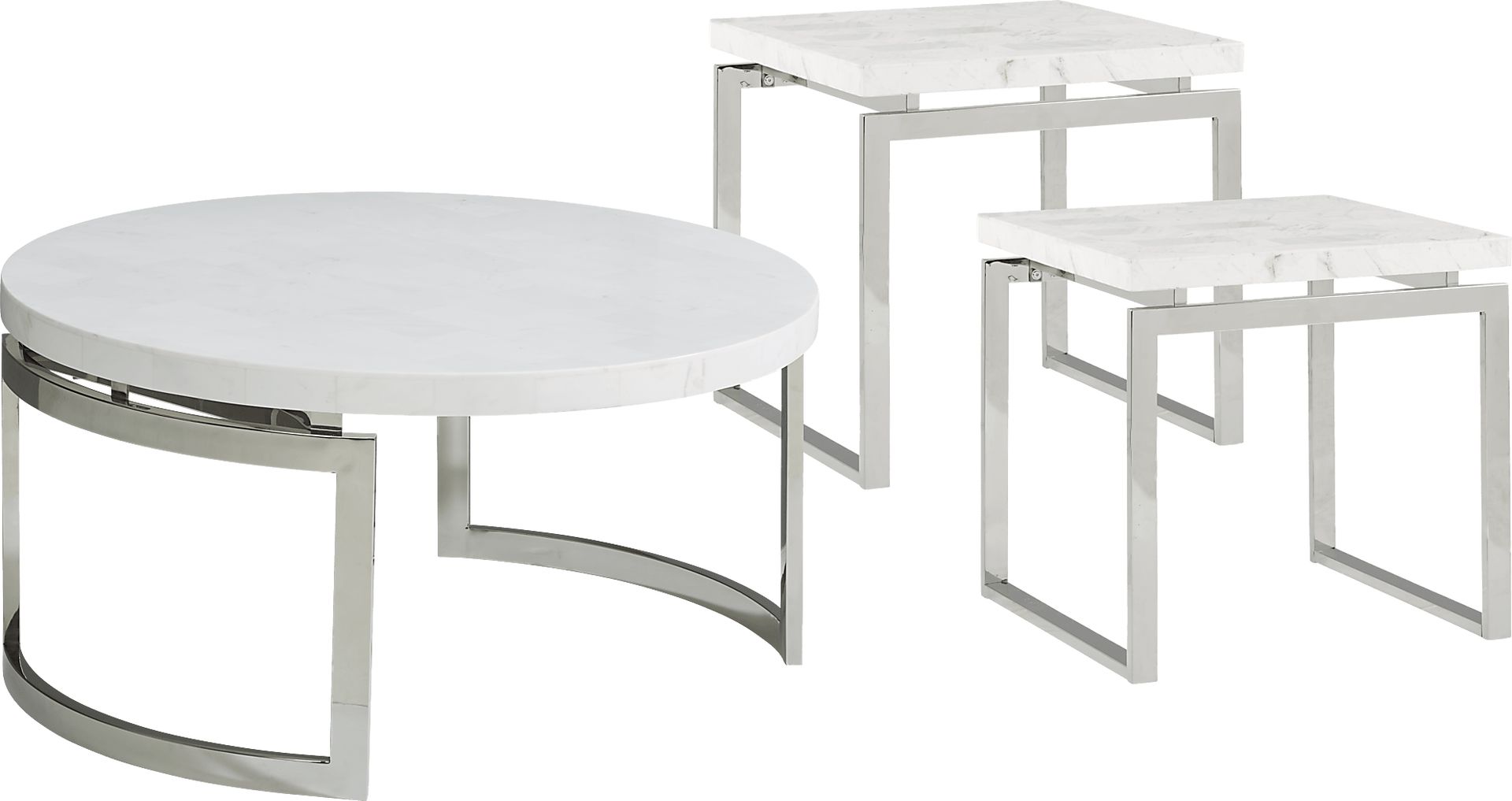 Nerissa Metal 3 Pc Table Set - Image 1