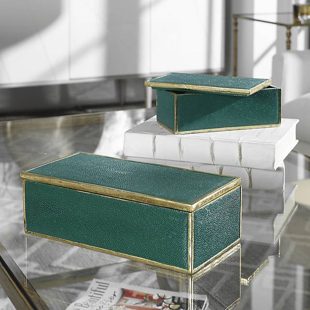 Neshota Green Decorative Box, Set of 2 - Thumbnail - Image 2