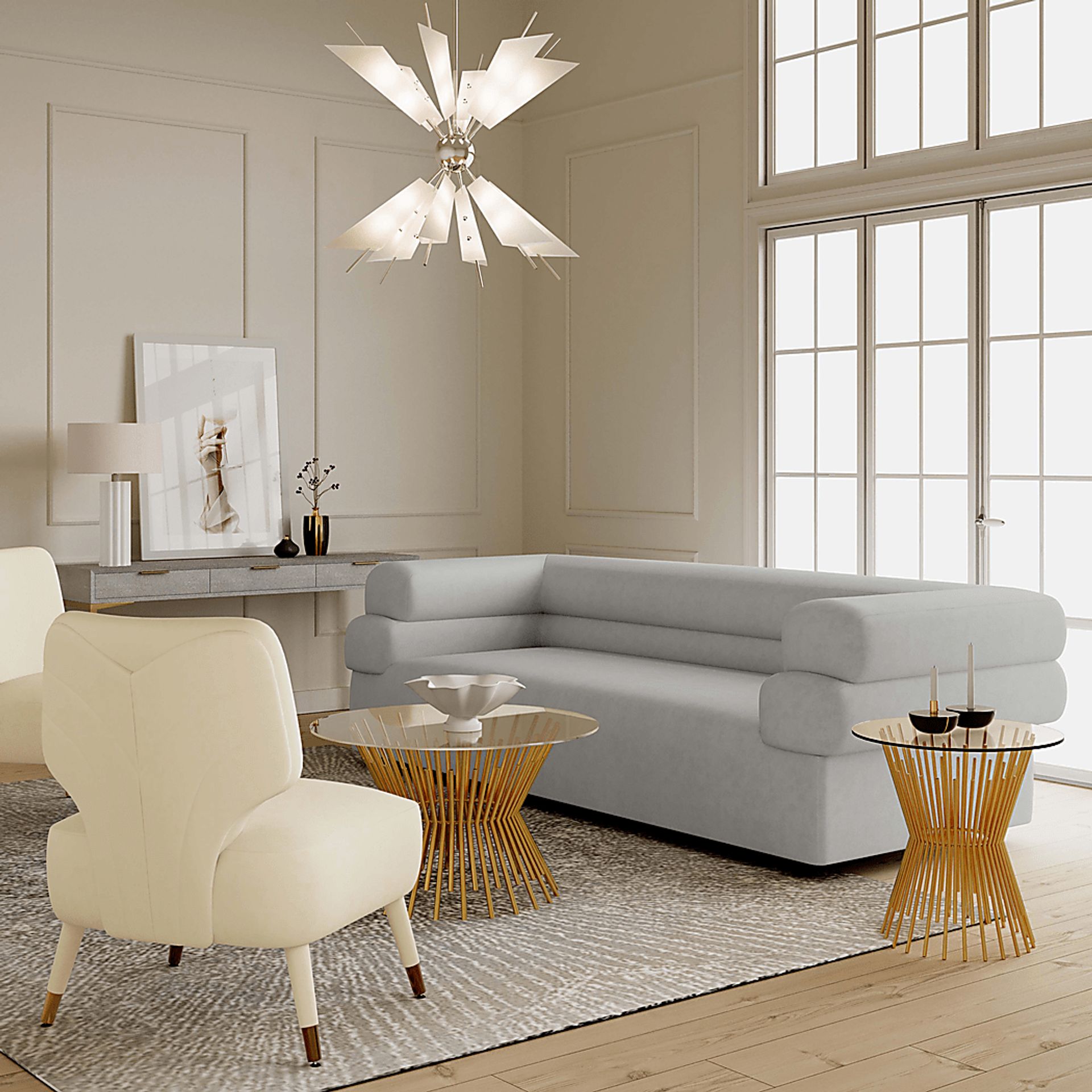 Nesmuth Cream Accent Chair - Image 2