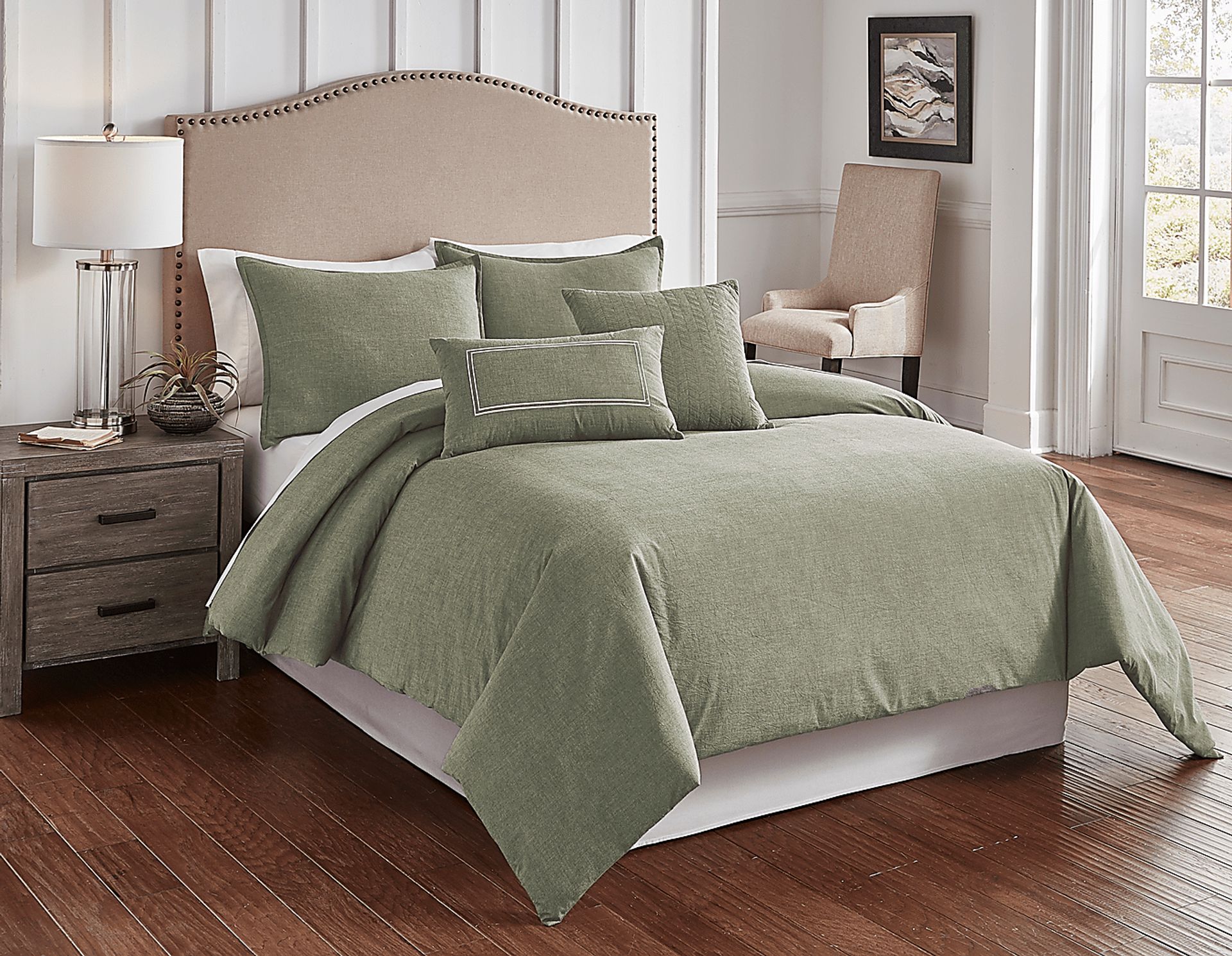 Nevan Sage 5 Pc King Comforter Set - Image 1