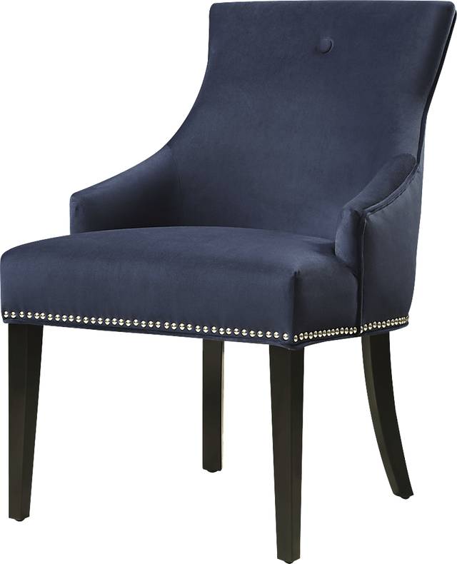 Neveah Navy Dining Chair - Thumbnail - Image 3
