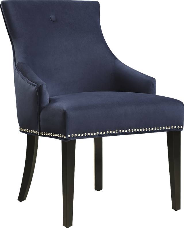 Neveah Navy Dining Chair - Thumbnail - Image 1