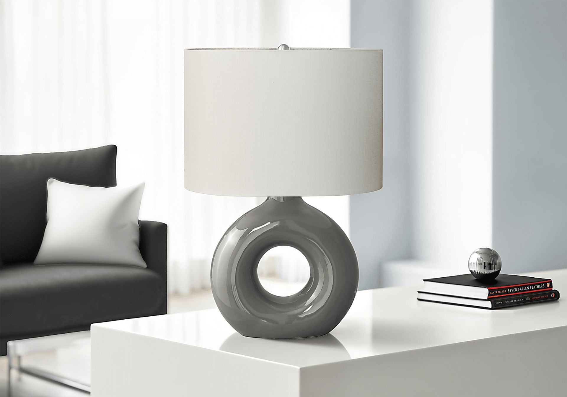 Neveux Shade Gray Lamp - Image 3